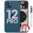Apple iPhone 12 Pro Housing with Small Parts (No Charger Flex) - Pacific Blue Pulled B