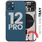 Apple iPhone 12 Pro Housing with Small Parts (No Charger Flex) - Pacific Blue Pulled B