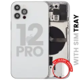 Apple iPhone 12 Pro Housing with Small Parts (No Charger Flex) - Silver Pulled C