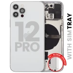 Apple iPhone 12 Pro Housing with Small Parts (No Charger Flex) - Silver Pulled C