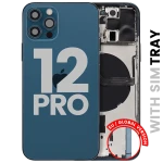 Apple iPhone 12 Pro Housing with Small Parts (No Charger Flex) - Pacific Blue Pulled C