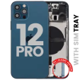 Apple iPhone 12 Pro Housing with Small Parts (No Charger Flex) - Pacific Blue Pulled C