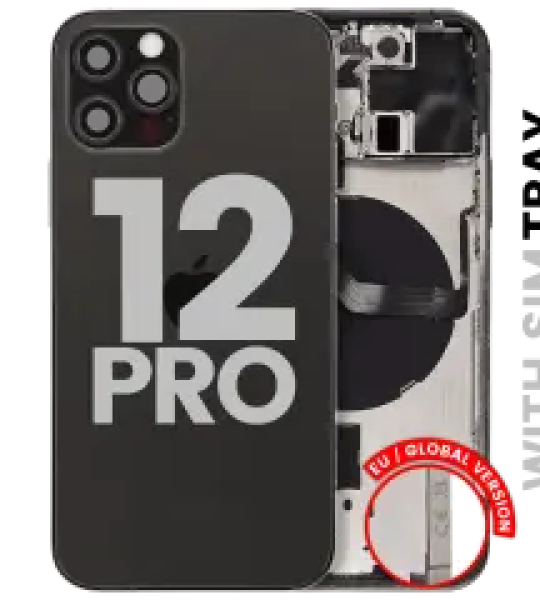 Apple iPhone 12 Pro Housing with Small Parts (No Charger Flex) - Graphite Pulled C