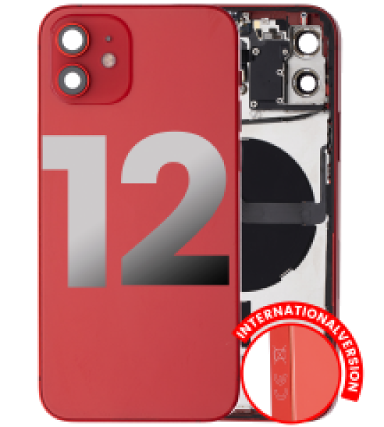 Apple iPhone 12 Housing with Small Parts (No Charger Flex) - Red Pulled B