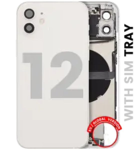 Apple iPhone 12 Housing with Small Parts - White Pulled B