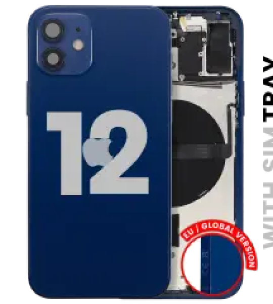 Apple iPhone 12 Housing with Small Parts (No Charger Flex) - Blue Pulled B