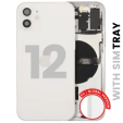 Apple iPhone 12 Housing with Small Parts (No Charger Flex) - White Pulled A