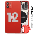 Apple iPhone 12 Middle Frame with Small Parts (No Charger Flex) - Red Pulled C