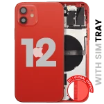 Apple iPhone 12 Middle Frame with Small Parts (No Charger Flex) - Red Pulled C