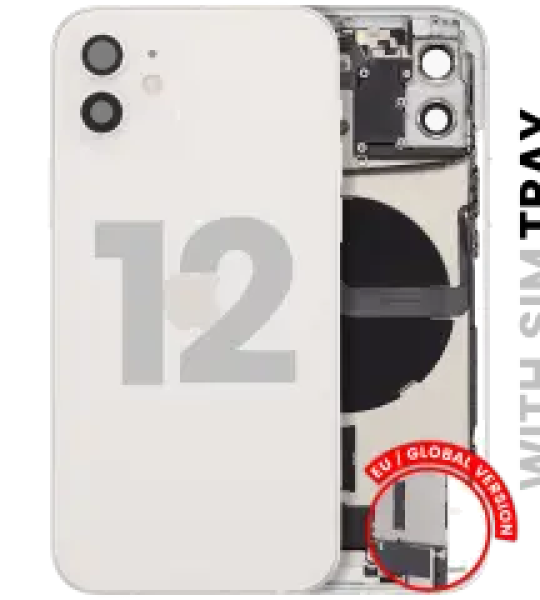 Apple iPhone 12 Housing with Small Parts - White Pulled A