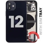 Apple iPhone 12 Housing with Small Parts - Black Pulled B