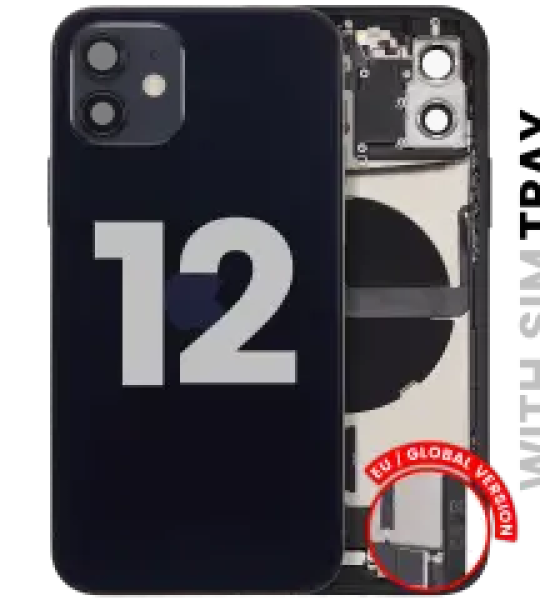 Apple iPhone 12 Housing with Small Parts - Black Pulled C