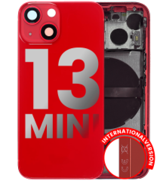 Apple iPhone 13 Mini Housing with Small Parts (No Charger Flex) - Red Pulled C