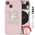 Apple iPhone 13 Mini Housing with Small Parts (No Charger Flex) - Pink Pulled A