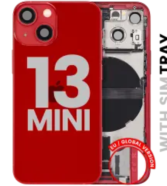 Apple iPhone 13 Mini Housing with Small Parts - Red Pulled B