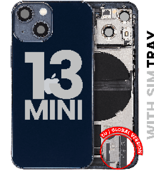 Apple iPhone 13 Mini Housing with Small Parts - Midnight Pulled C