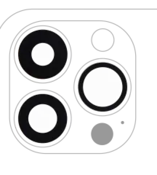 Apple iPhone 13 Pro / 13 Pro Back Camera Lens 3 Piece Set OEM-Equivalent