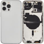 Apple iPhone 13 Pro Max Housing with Small Parts (No Charger Flex) - Silver Pulled C
