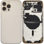 Apple iPhone 13 Pro Max Housing with Small Parts (No Charger Flex) - Gold Pulled B