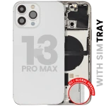 Apple iPhone 13 Pro Max Housing with Small Parts (No Charger Flex) - Silver Pulled A