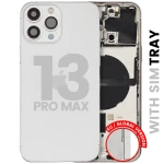 Apple iPhone 13 Pro Max Housing with Small Parts (No Charger Flex) - Silver Pulled B