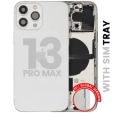 Apple iPhone 13 Pro Max Housing with Small Parts (No Charger Flex) - Silver Pulled B