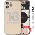 Apple iPhone 13 Pro Max Housing with Small Parts (No Charger Flex) - Gold Pulled B