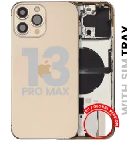 Apple iPhone 13 Pro Max Housing with Small Parts (No Charger Flex) - Gold Pulled B