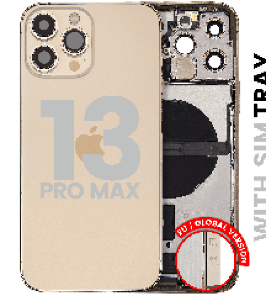Apple iPhone 13 Pro Max Housing with Small Parts - Gold Pulled B