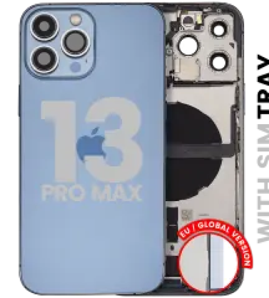 Apple iPhone 13 Pro Max Housing with Small Parts - Sierra Blue Pulled B