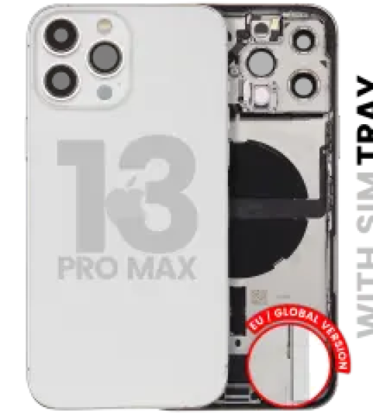 Apple iPhone 13 Pro Max Housing with Small Parts - Silver Pulled C