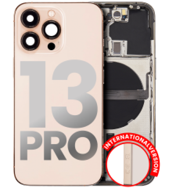Apple iPhone 13 Pro Housing with Small Parts (No Charger Flex) - Gold Pulled C