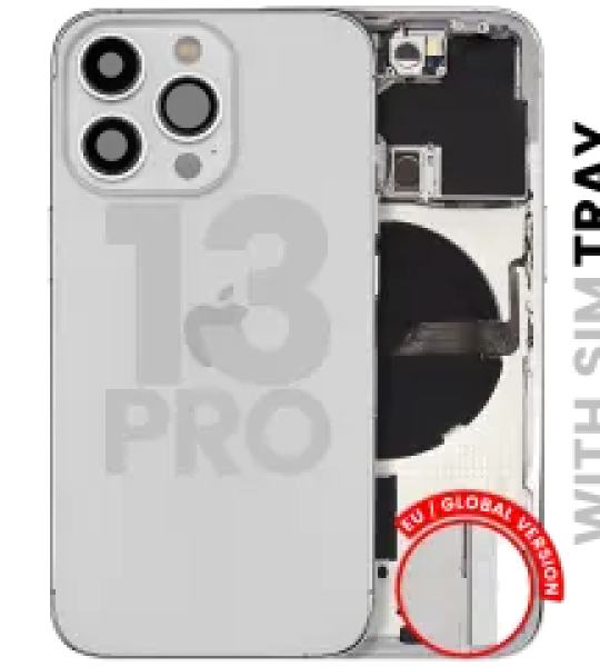 Apple iPhone 13 Pro Housing with Small Parts (No Charger Flex) - Silver Pulled B