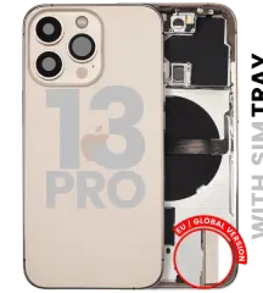 Apple iPhone 13 Pro Housing with Small Parts (No Charger Flex) - Gold Pulled A