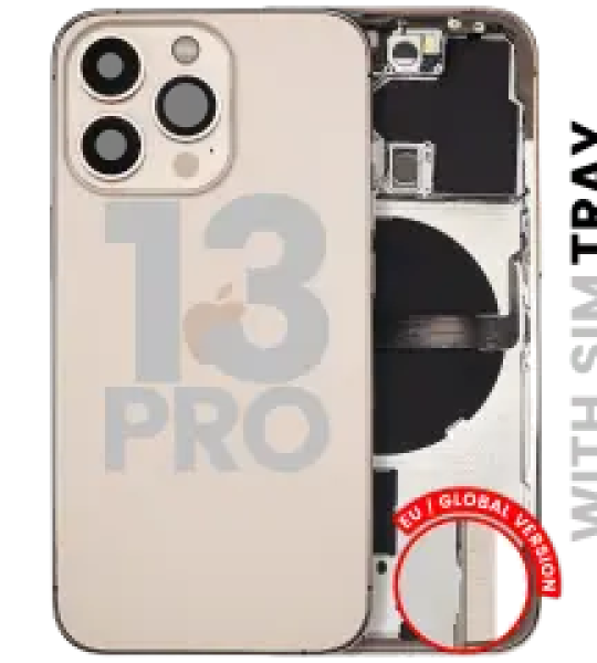 Apple iPhone 13 Pro Housing with Small Parts (No Charger Flex) - Gold Pulled C