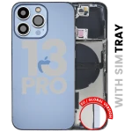 Apple iPhone 13 Pro Housing with Small Parts (No Charger Flex) - Sierra Blue Pulled B