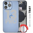 Apple iPhone 13 Pro Housing with Small Parts (No Charger Flex) - Sierra Blue Pulled C