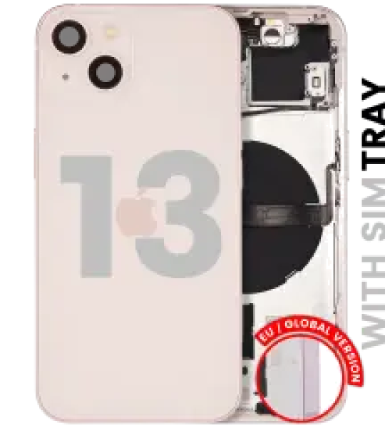 Apple iPhone 13 Housing with Small Parts (No Charger Flex) - Pink Pulled C