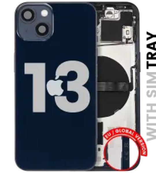 Apple iPhone 13 Housing with Small Parts (No Charger Flex) - Midnight Pulled C