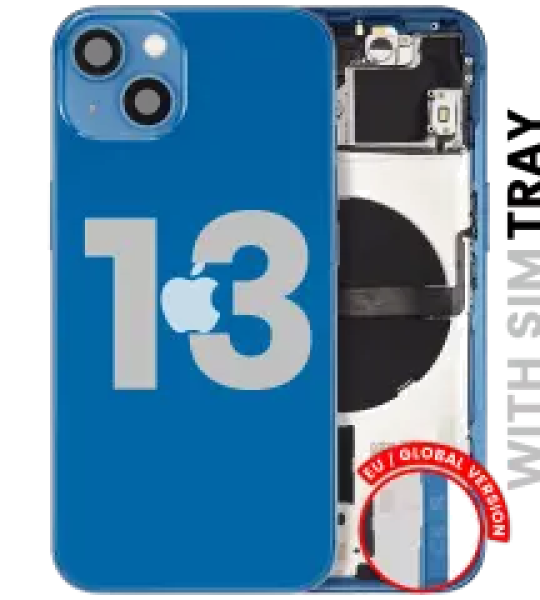 Apple iPhone 13 Housing with Small Parts (No Charger Flex) - Blue Pulled C