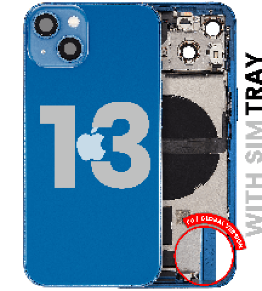 Apple iPhone 13 Housing with Small Parts - Blue Pulled B