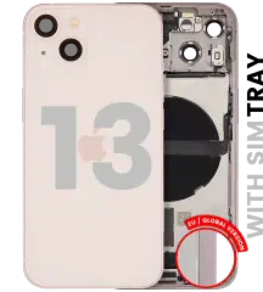 Apple iPhone 13 Housing with Small Parts - Pink Pulled B