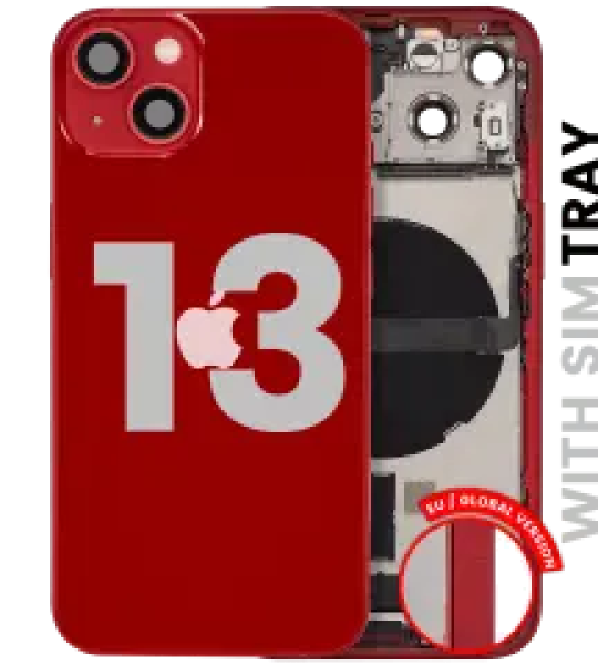 Apple iPhone 13 Housing with Small Parts - Red Pulled B