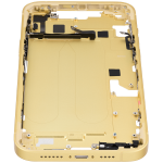 Apple iPhone 14 Plus Middle Frame with Small Parts (No Charger Flex) - Yellow Pulled A
