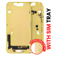 Apple iPhone 14 Plus Middle Frame with Small Parts (No Charger Flex) - Yellow AM Plus