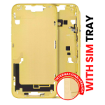 Apple iPhone 14 Plus Middle Frame with Small Parts (No Charger Flex) - Yellow AM Plus
