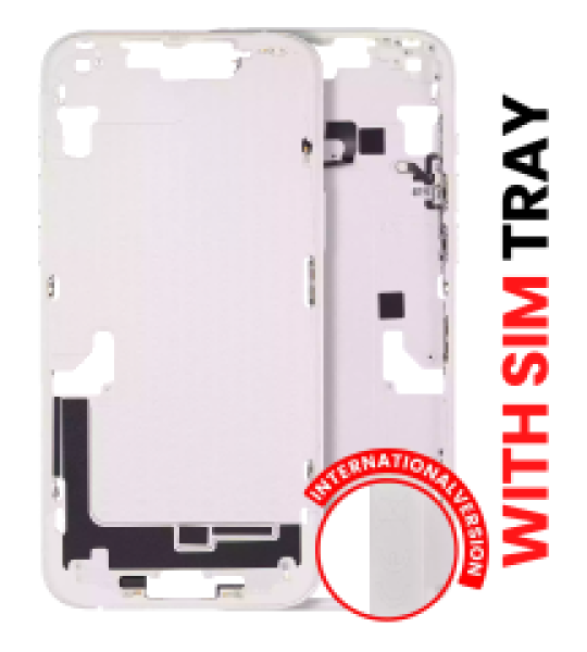 Apple iPhone 14 Plus Middle Frame with Small Parts (No Charger Flex) - Starlight AM Plus