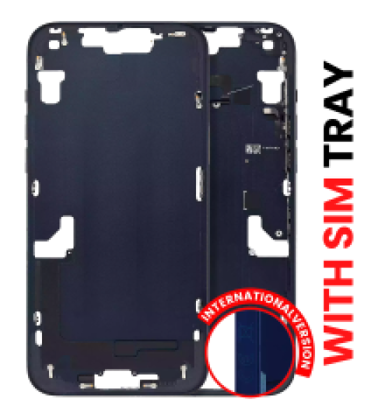 Apple iPhone 14 Plus Middle Frame with Small Parts (No Charger Flex) - Midnight AM Plus