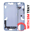 Apple iPhone 14 Plus Middle Frame with Small Parts (No Charger Flex) - Blue AM Plus