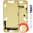 Apple iPhone 14 Plus Middle Frame with Small Parts (No Charger Flex) - Yellow Pulled A